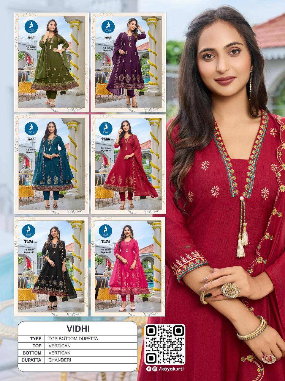 Kaya vidhi anarkali kurti factory in surat